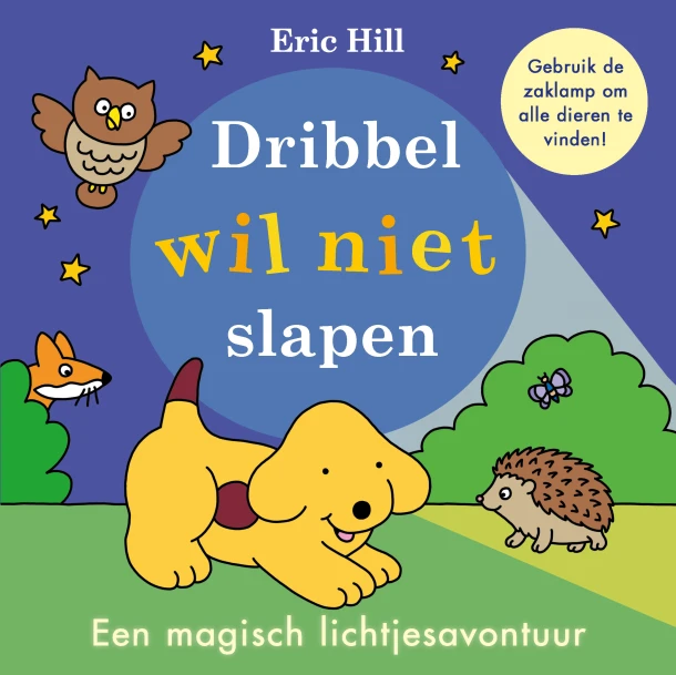 Dribbel wil niet slapen – Eric Hill – boek cover