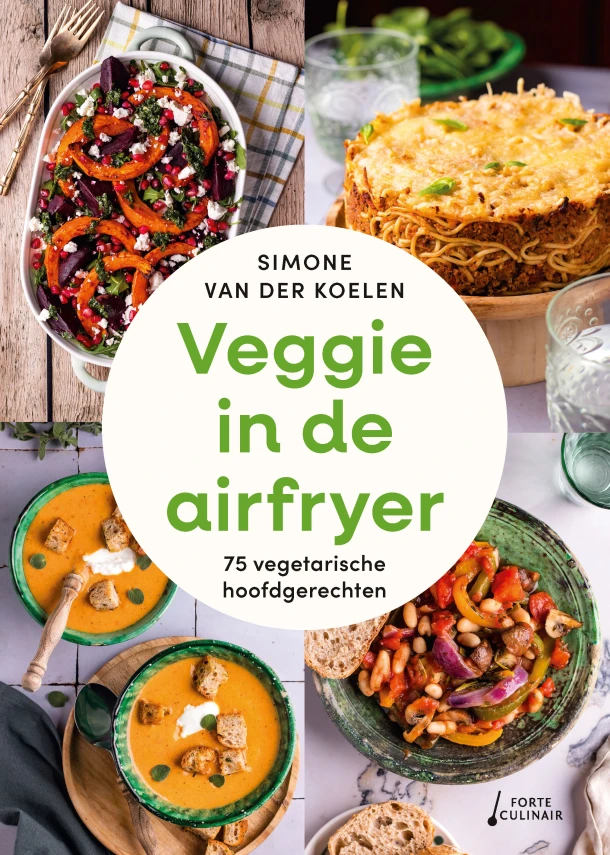 Veggie in de airfryer – Simone van der Koelen – boek cover
