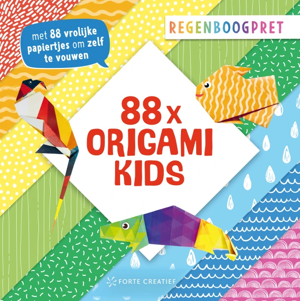 88x origami kids - Regenboogpret – 88 Origami – boek cover