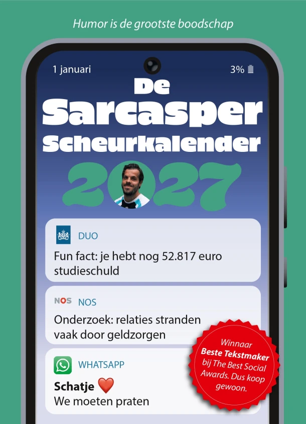 De Sarcasper Scheurkalender 2027 – Jasper Schilder – boek cover