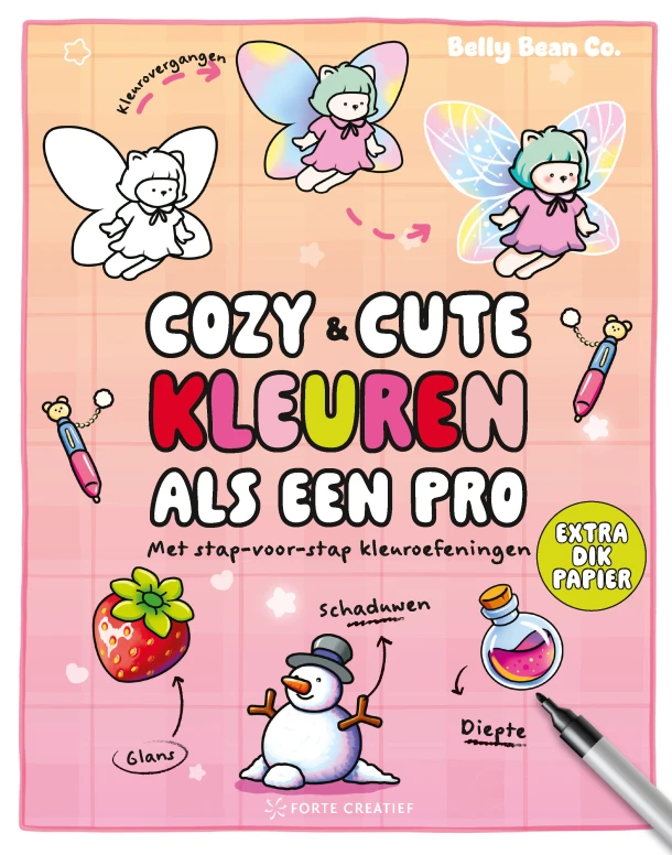 Cozy & cute kleuren als een pro – Belly Bean Co. – boek cover