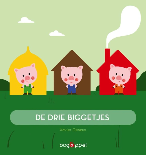 De drie biggetjes – Xavier Deneux – boek cover
