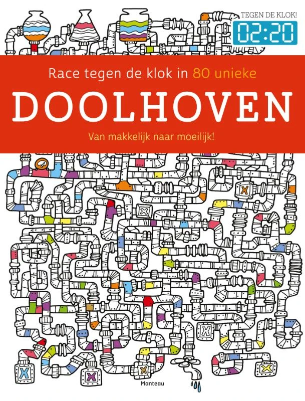 Race tegen de klok in 80 unieke doolhoven van makkelijk naar moeilijk – Emmy Middelbeek – boek cover