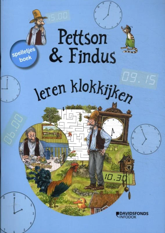 Pettson en Findus leren klokkijken – Sven Nordqvist – boek cover