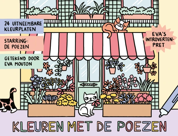 Kleuren met de poezen – Eva Mouton – boek cover