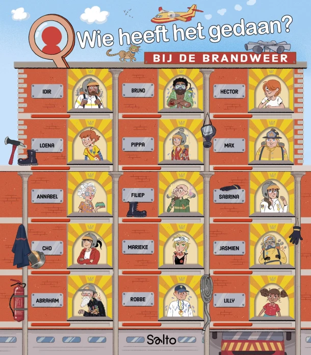 Wie heeft het gedaan? Bij de brandweer – Pascal Prévot – boek cover