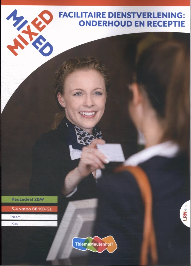 MIXED LRN-line boek Facilitaire dienstverlening: Onderhoud en Receptie 3/4 vmbo – boek cover