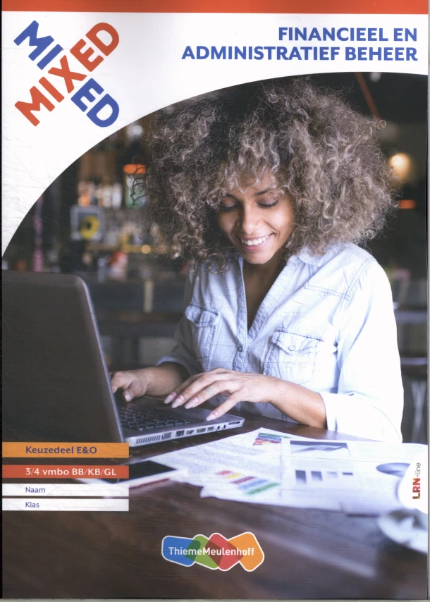 MIXED LRN-line boek Financieel en administratief beheer 3/4 vmbo – boek cover