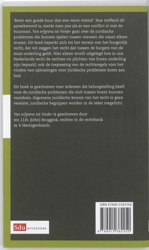 Van erfgrens tot hinder – J. Bruggink – boek cover