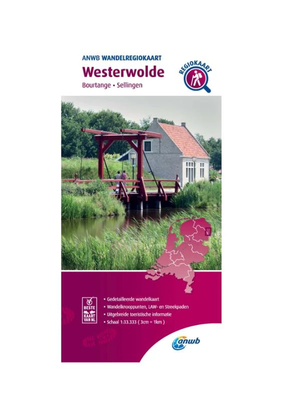 Wandelregiokaart Westerwolde 1:33.333 – ANWB – boek cover