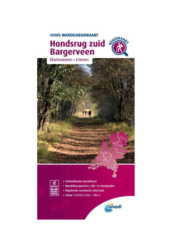 Hondsrug zuid, Bargerveen – ANWB – boek cover