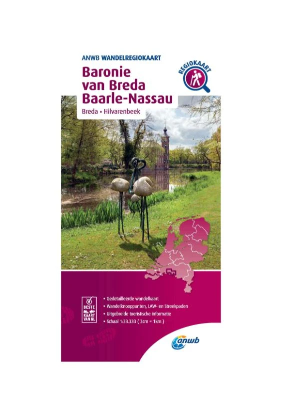 Wandelregiokaart Baronie van Breda, Baarle-Nassau 1:33.333 – ANWB – boek cover