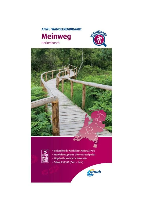 Wandelregiokaart Meinweg 1:33.333