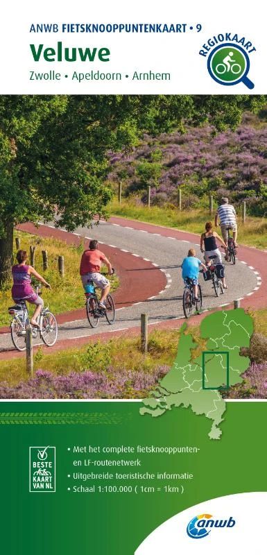 Fietsknooppuntenkaart Veluwe 1:100.000 – ANWB – boek cover