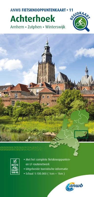 Fietsknooppuntenkaart Achterhoek 1:100.000 – ANWB – boek cover