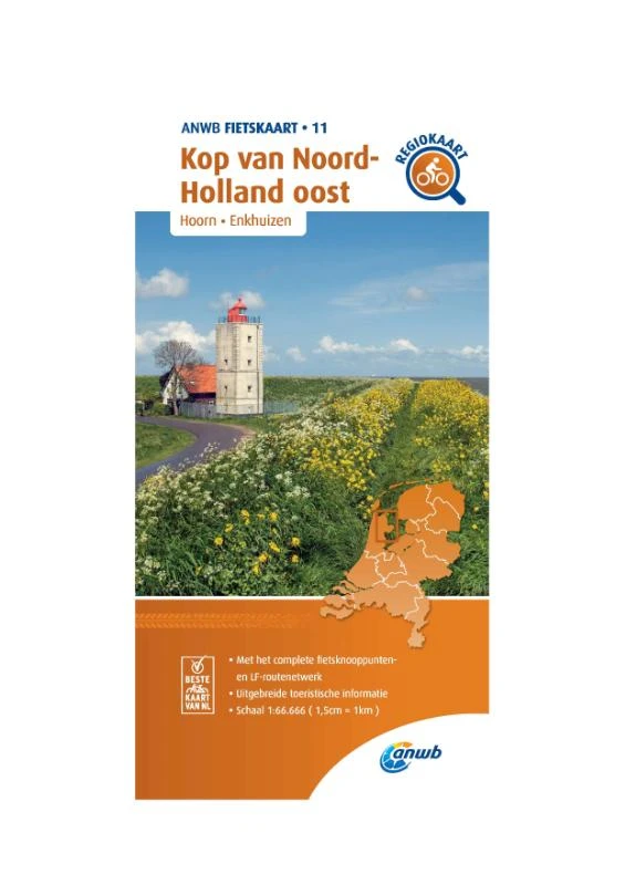 Fietskaart Kop van Noord-Holland oost 1:66.666