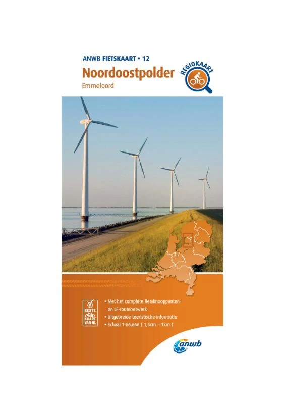 Fietskaart Noordoostpolder 1:66.666 – ANWB – boek cover