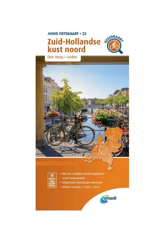 Fietskaart Zuid-Hollandse kust noord 1:66.666 – ANWB – boek cover