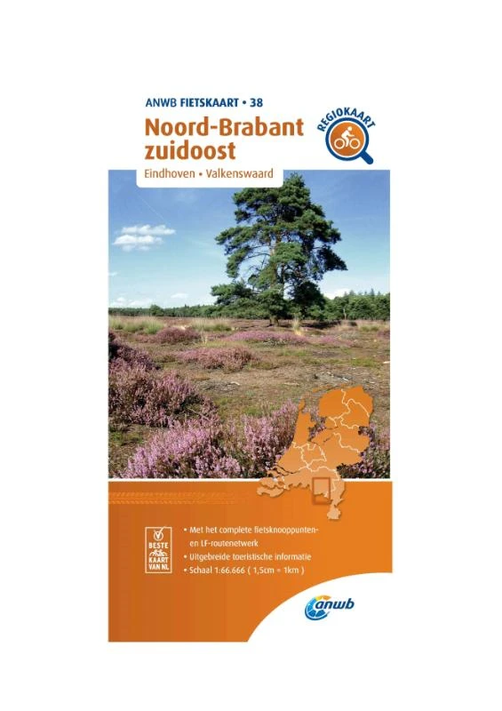 Fietskaart Noord-Brabant zuidoost 1:66.666 – ANWB – boek cover
