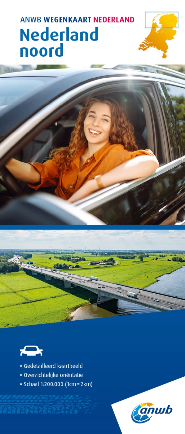 Wegenkaart Nederland Noord – ANWB – boek cover