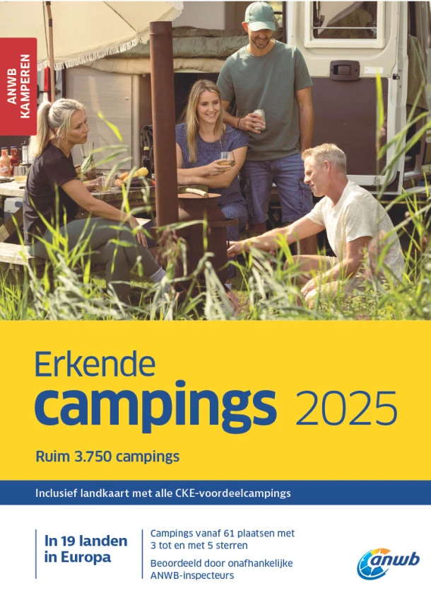 Erkende Campings 2025 – ANWB – boek cover