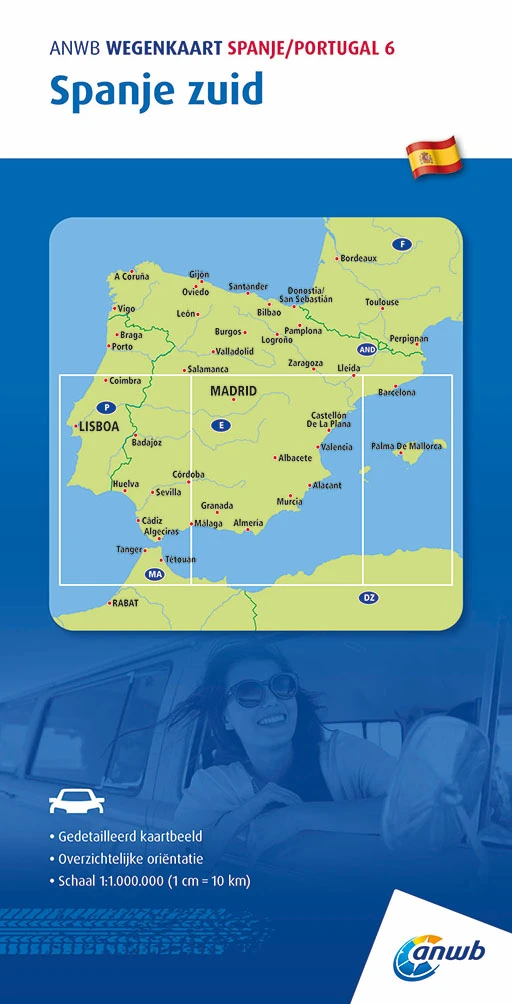 Spanje Zuid 1:1.000.000 – boek cover