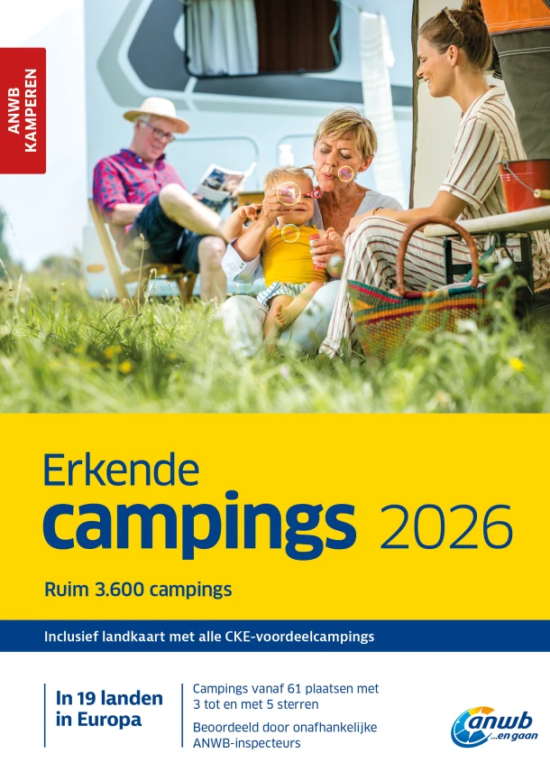 Erkende Campings 2026 – ANWB – boek cover