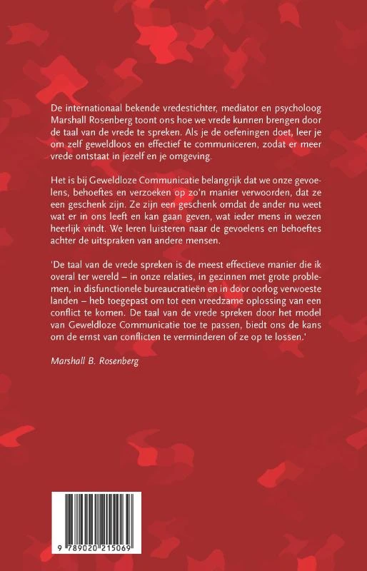 De taal van de vrede – Marshall B Rosenberg – boek cover