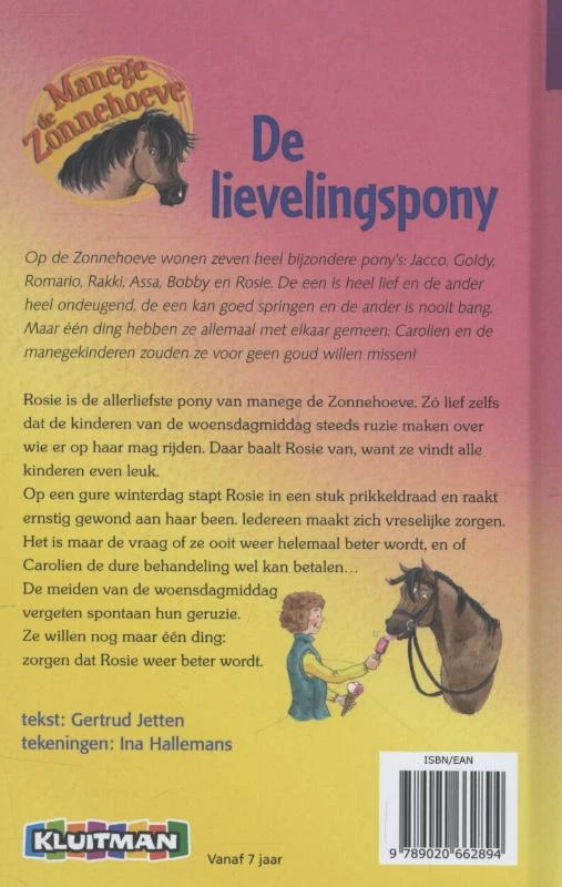De lievelingspony – Gertrud Jetten – boek cover