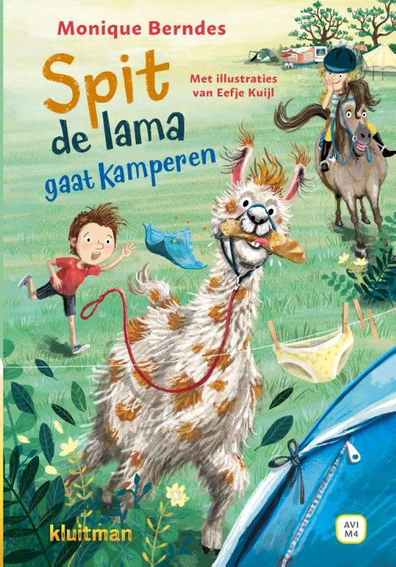 Spit de lama gaat kamperen – Monique Berndes – boek cover