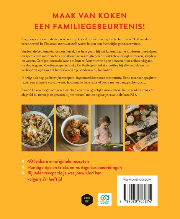 Wat koken we vanavond? – Vicky De Beule – boek cover