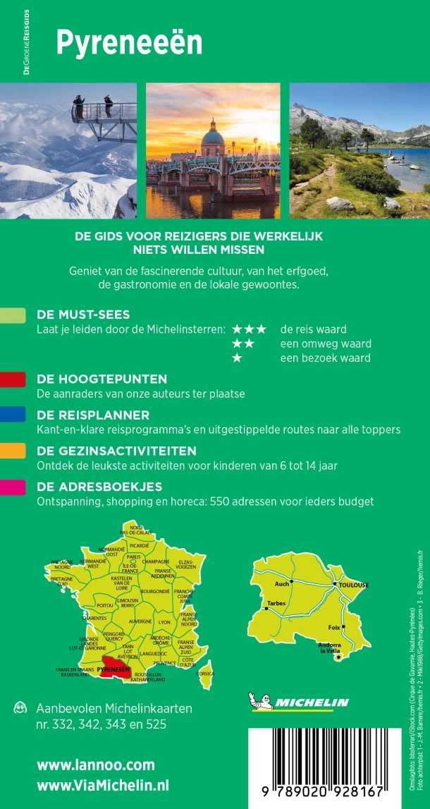 Michelin Reisgids Pyreneeën – boek cover