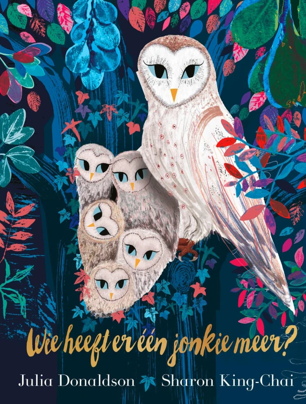 Wie heeft er één jonkie meer? – Julia Donaldson – boek cover