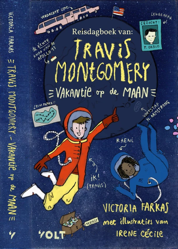 Het reisdagboek van Travis Montgomery: Vakantie op de maan – Victoria Farkas – boek cover