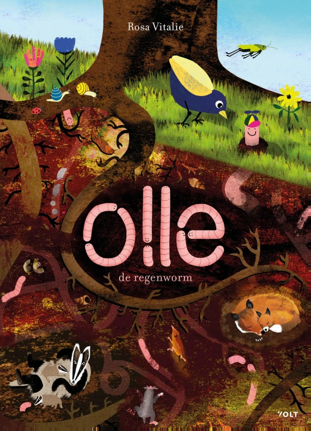 Olle de regenworm – Rosa Vitalie – boek cover