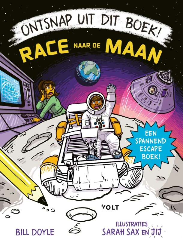 Ontsnap uit dit boek - Race naar de maan – Bill Doyle – boek cover