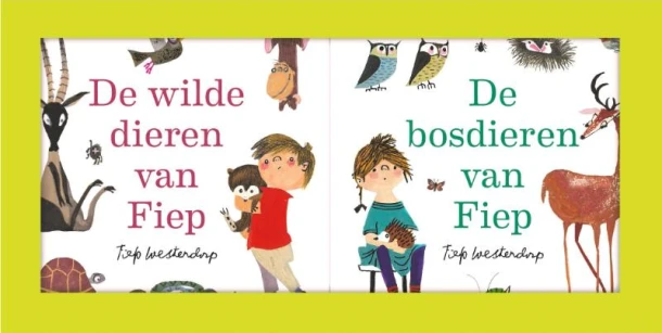 De bosdieren van Fiep & De wilde dieren van Fiep uitdeelboekjes – Fiep Westendorp – boek cover