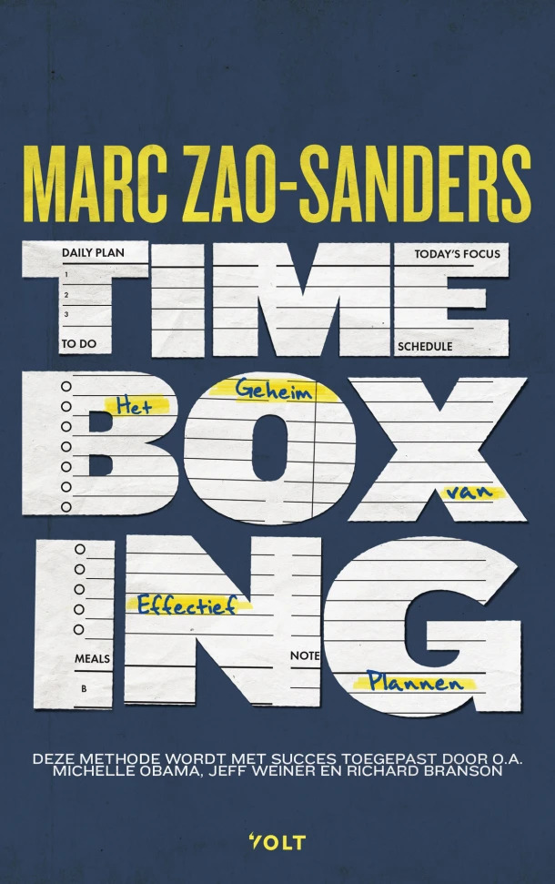 Timeboxing – Marc Zao-Sanders – boek cover