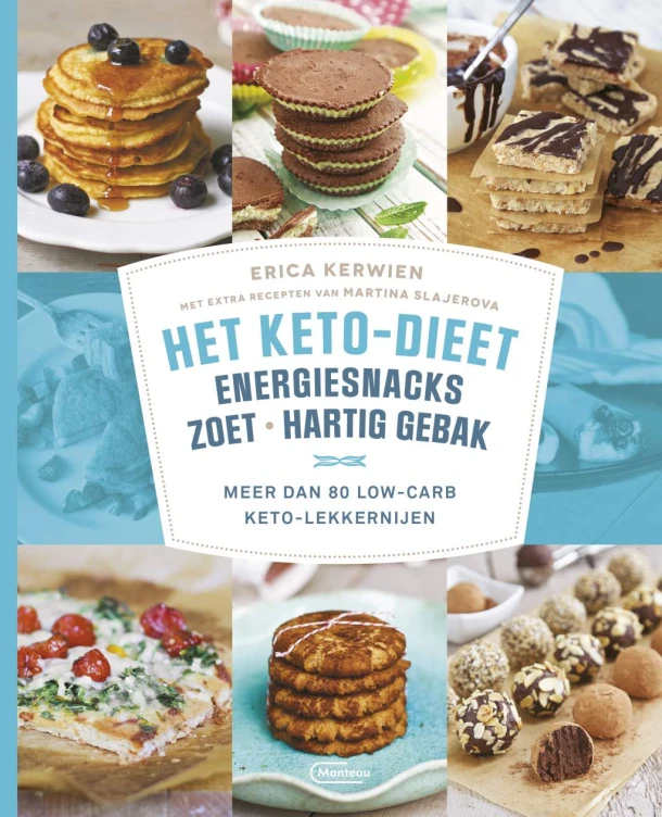 Het keto-dieet: energiesnacks, zoet en hartig gebak – Erica Kerwien – boek cover