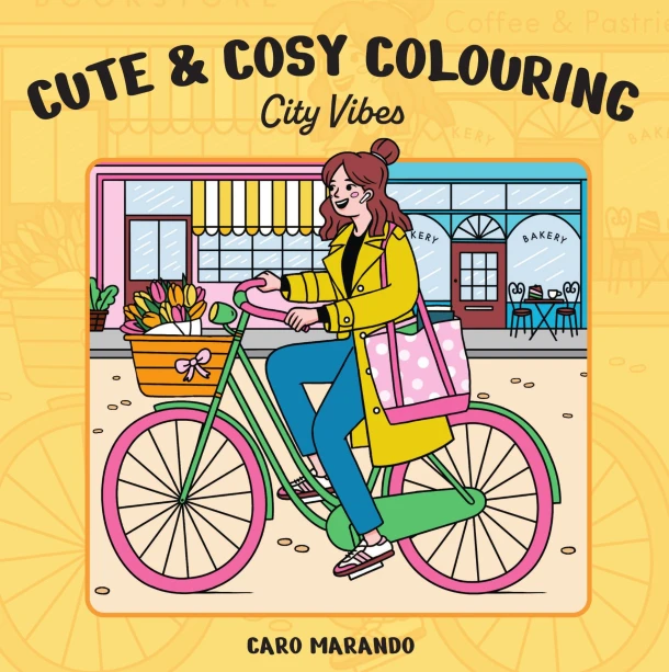 Cute & cosy colouring. City vibes – Caro Marando – boek cover