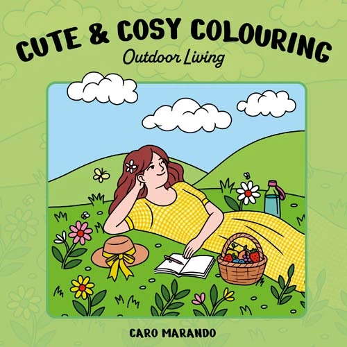 Cute & cosy colouring. Outdoor living – Caro Marando – boek cover