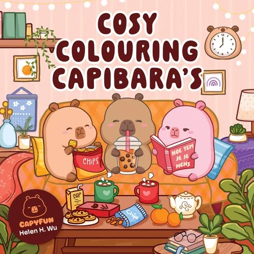 Cosy Colouring Capibara's – Helen H. Wu – boek cover