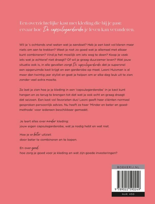 De capsulegarderobe – Leoni Huisman – boek cover