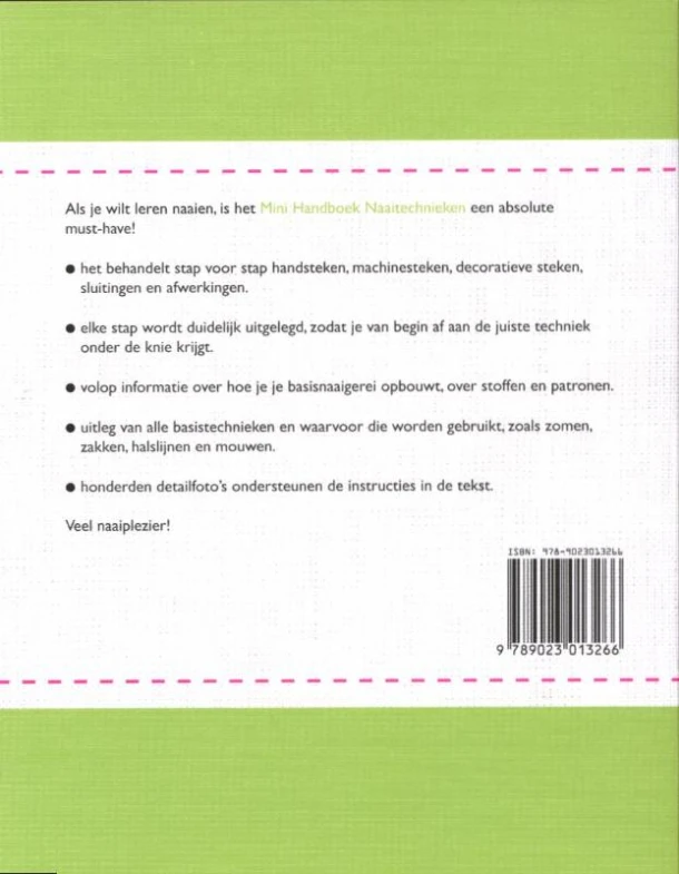 Mini-handboek naaitechnieken – Alison Smith – boek cover