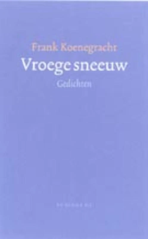 Vroege sneeuw – F. Koenegracht – boek cover
