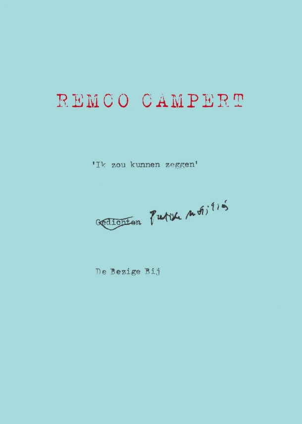 Open ogen – Remco Campert – boek cover