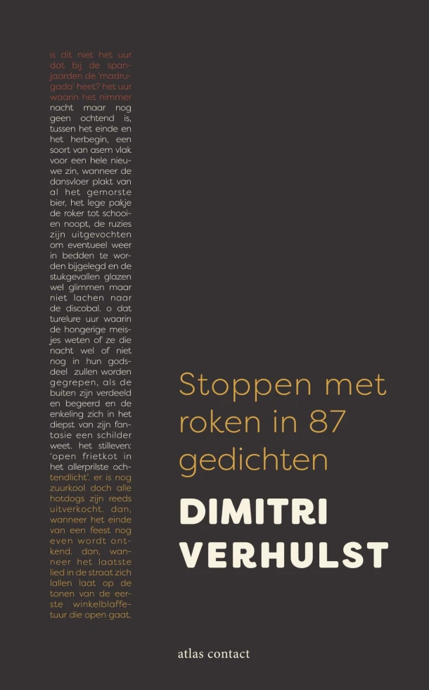Stoppen met roken in 87 gedichten – Dimitri Verhulst – boek cover