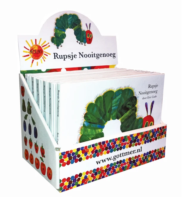Rupsje Nooitgenoeg mini display 12 ex – Eric Carle – boek cover