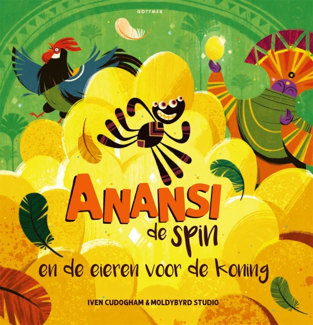 Anansi de spin en de eieren voor de koning – Iven Cudogham – boek cover