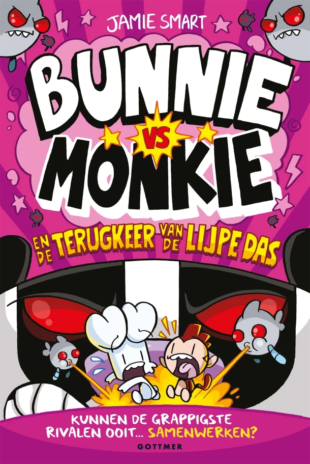 Bunnie vs Monkie en de terugkeer van de Lijpe Das – Jamie Smart – boek cover